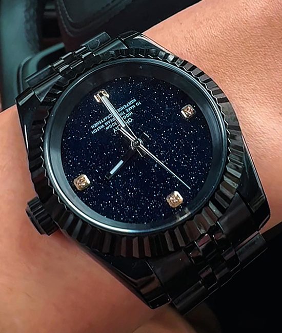 Blue starry sky