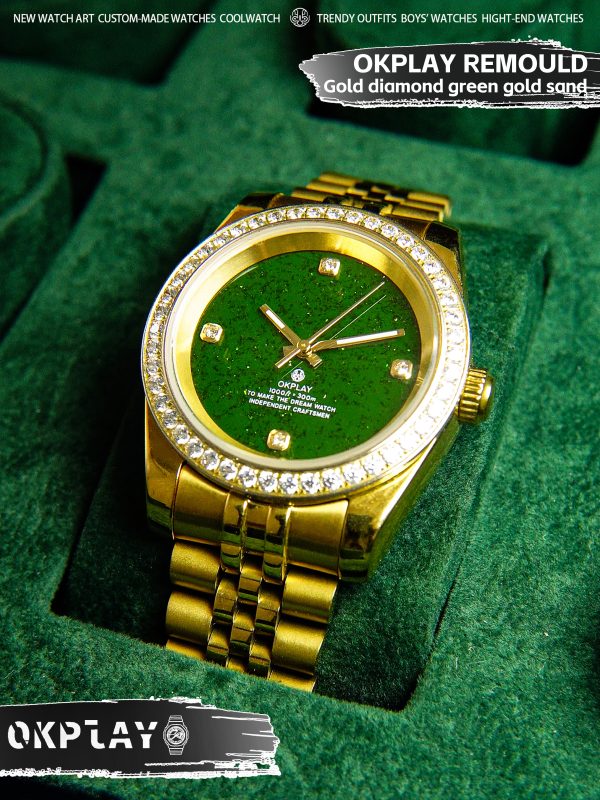 Gold diamond green gold sand