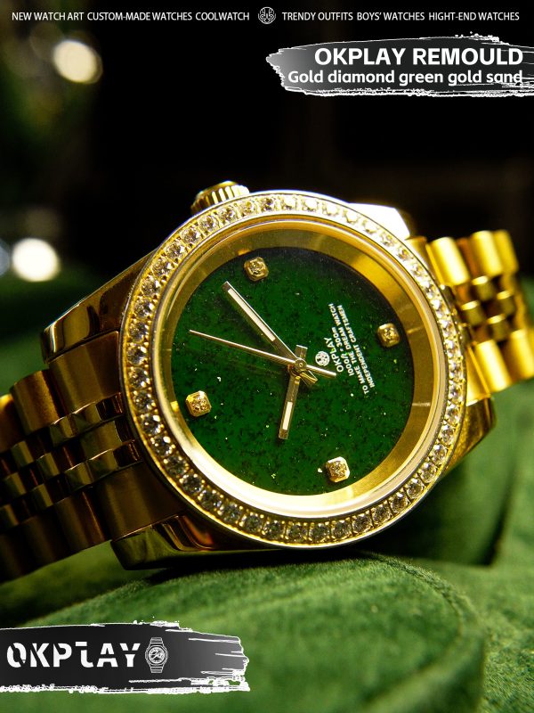 Gold diamond green gold sand