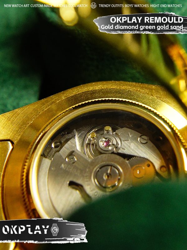 Gold diamond green gold sand