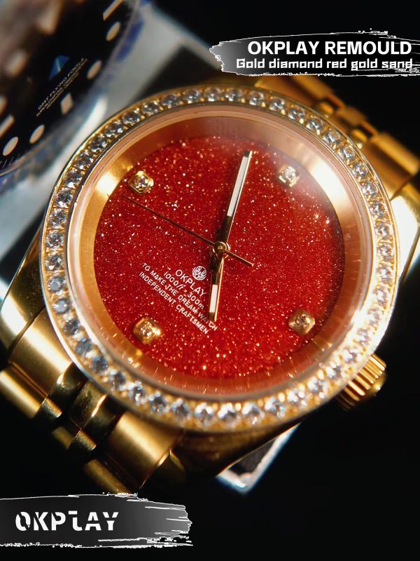 Gold diamond red gold sand
