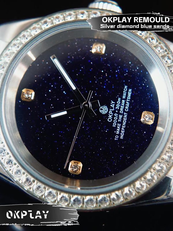 Silver diamond blue sands