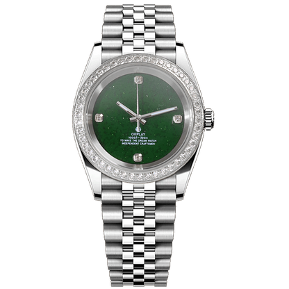 Silver diamond green sands