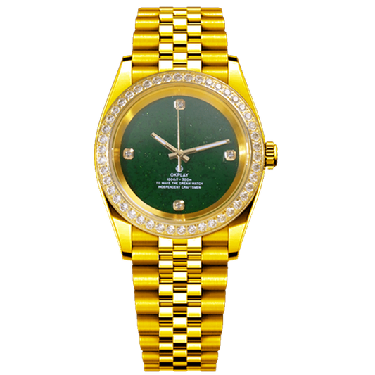 Gold diamond green gold sand